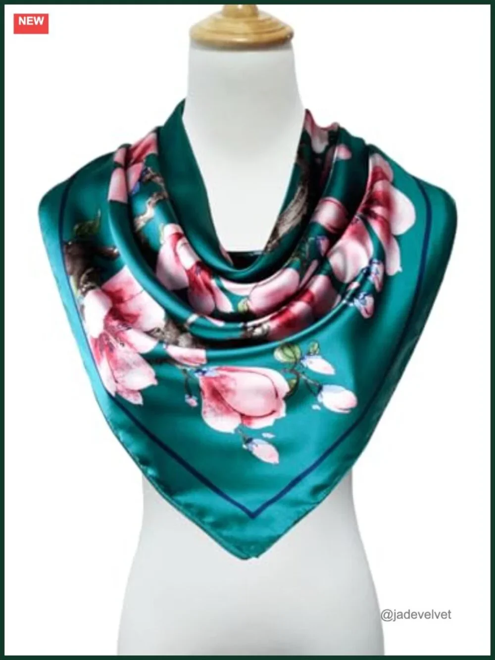 Silk Feel Satin Head Scarf for Women, 35x35 Large Square Bandana, Hair Wrap for